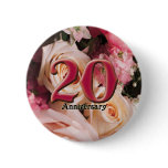 20th Wedding Anniversary Buttons