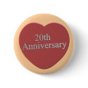 20th Wedding Anniversary Buttons by wedding_anniversary 20th Wedding Anniversary Buttons