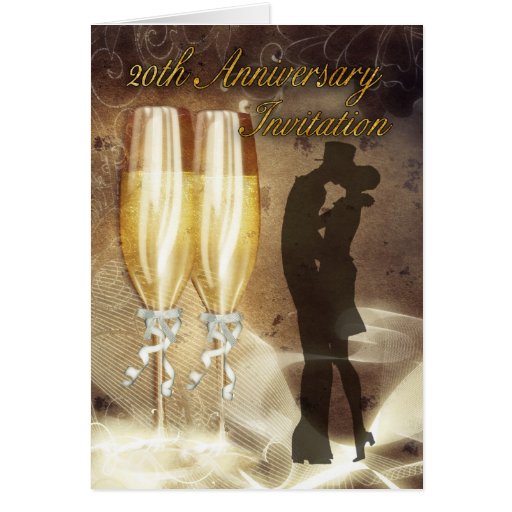 20th wedding anniversary invitation card 20th wedding anniversary invitation card chag zazzle 20th wedding anniversary invitation card 20th wedding anniversary invitation card chag zazzle
