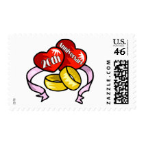 20th Wedding Anniversary Postage Stamp