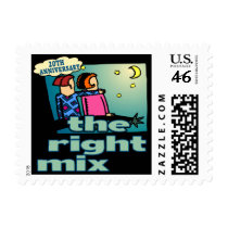 20th Wedding Anniversary Postage Stamp