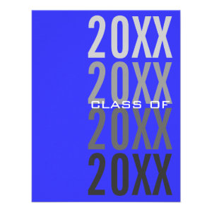 20XX Royal Blue Graduation Party Invitations