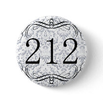 212 Area Code Pinback Button