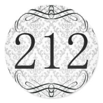 212 Area Code Round Stickers