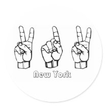 212- - New-York Round Sticker