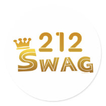 212 New York Swag Round Stickers