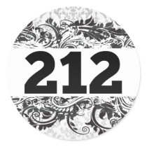 212 ROUND STICKER