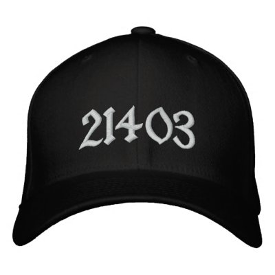 21403 EMBROIDERED HAT by HoffFamiliaDezignz. area code of Annapolis, MD