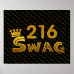 216 Area Code Swag Posters