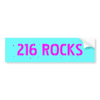 216 ROCKS, Cleveland Rocks Bumper Sticker by nordia