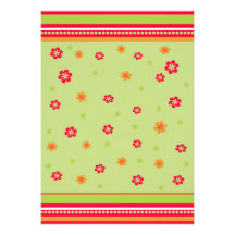 2171__busan-beach-2-paper-1 RED ORANGE FLOWERS Custom Announcements