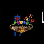 21 AGAIN PARTY IN LAS VEGAS Card cards