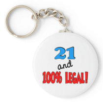 21 and 100% legal keychain