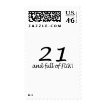 21 And Full Of Fun Stamp
