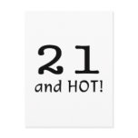 21 And Hot Postcard