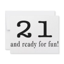 21 And Ready For Fun invitations by CelebrationZazzle 21 And Ready For Fun invitations