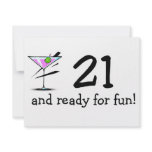 21 And Ready For Fun Martini Announcements