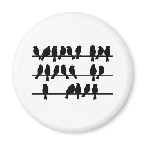 21 Birds On A Wire magnets by SecretCodeClothing 21 Birds On A Wire magnets