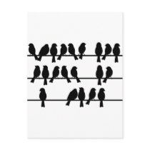 21 Birds On A Wire postcards by SecretCodeClothing 21 Birds On A Wire postcards
