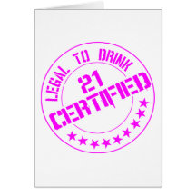 21 Birthday Item Certified Now 21-pink Cards