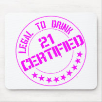 21 Birthday Item Certified Now 21-pink mousepads