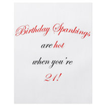 21 Birthday Spanking Personalized Flyer