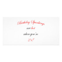 21 Birthday Spanking Photo Greeting Card