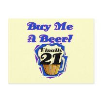 21 Buy Me a Beer Birthday Tshirts and Gifts postcards