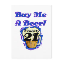 21 Buy Me a Beer Birthday Tshirts and Gifts postcards