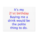 21 buy me a drink postcards
