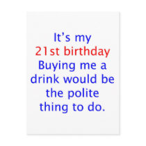 21 buy me a drink postcard