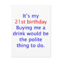 21 buy me a drink postcards