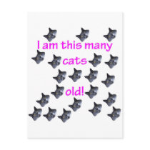 21 Cat Heads Old Postcards