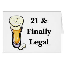 21 & Finally Legal Greeting Cards