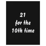 21 for the 10th time. 30th Birthday. Black White Flyer Design
