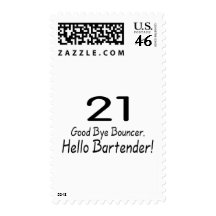 21 Good Bye Bouncer Hello Bartender (Blk) Stamp