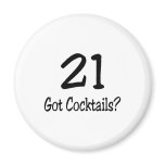 21 Got Cocktails Refrigerator Magnets