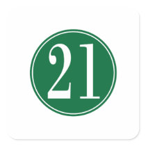 #21 Green Circle Sticker