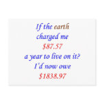 21 If the earth charged me Postcard