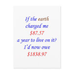 21 If the earth charged me Postcard