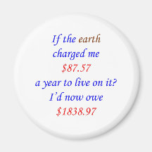 21 If the earth charged me Refrigerator Magnet