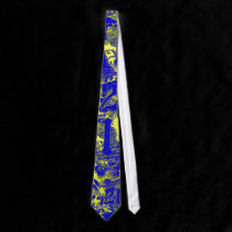 21 Intervention Blue to Yellow Tie