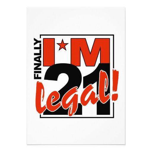 21 & LEGAL invitation, customize (front side)
