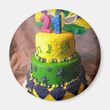 21 Mardi Gras Cake Magnets