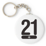 21 Plus Years Old - Black Keychain