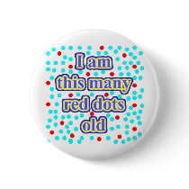 21 Red Dots Old Pinback Buttons