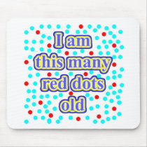 21 Red Dots Old Mousepads