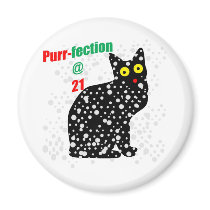 21 Snow Cat Purr-fection Magnets