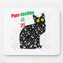 21 Snow Cat Purr-fection Mouse Pad