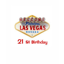 21 St Birthday Las Vegas Ladies Baby Doll t-shirts